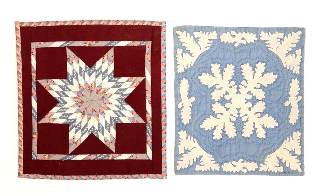 Two Hand Sewn Dollhouse Quilt Miniatures (1 of 1)