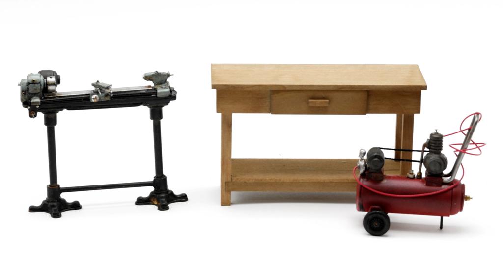 Ron Bufton Lathe & Compressor Dollhouse Miniatures (1 of 3)