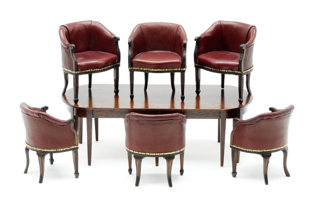 Six David Booth Leather Chairs Miniatures (1 of 2)