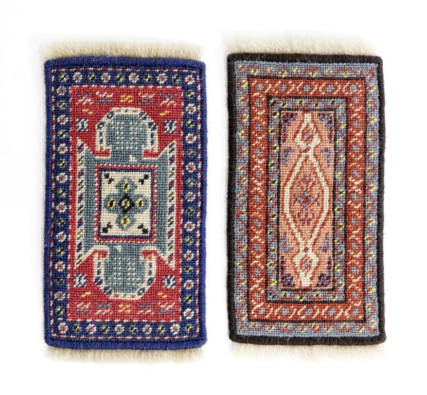 Two Needlepoint Persian Carpet Miniatures (1 of 1)