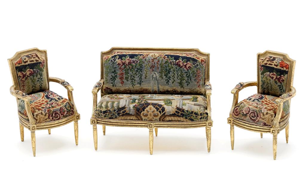 Herbillon Three Piece Seating Set Dollhouse Miniature (1 of 3)