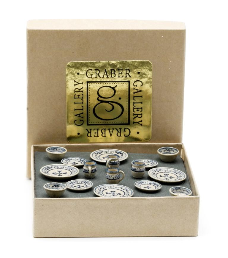 Jane Graber Dinner Ware Set Dollhouse Miniatures (1 of 1)