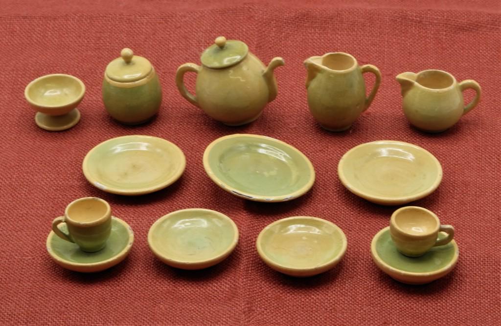 Vintage Painted Wood Dollhouse Dinner Set (1 of 1)