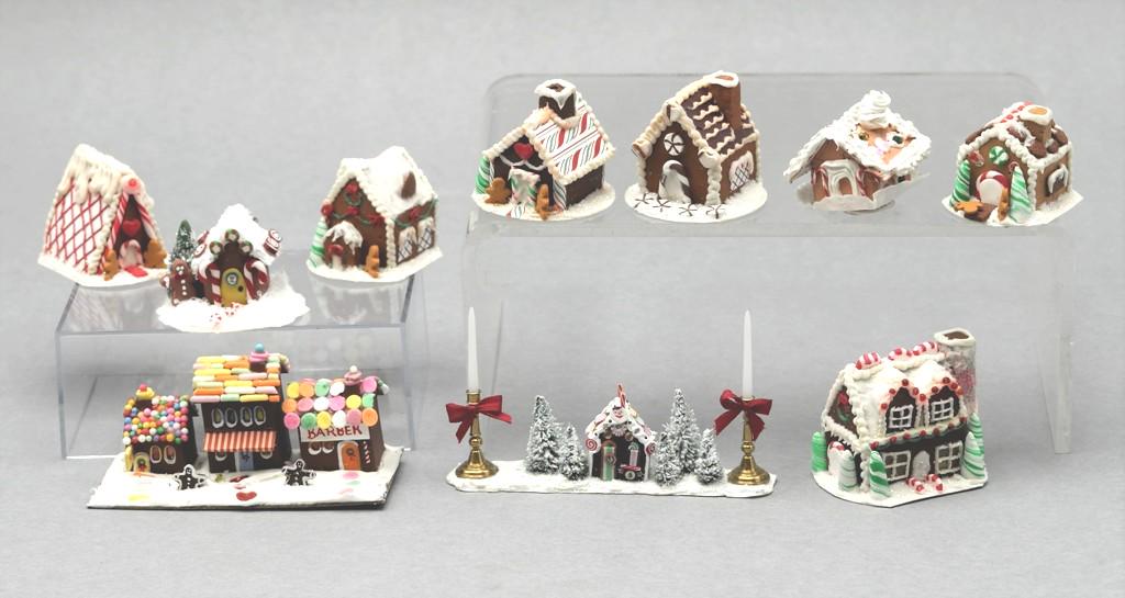 Ten Dollhouse Gingerbread House Miniatures (1 of 1)