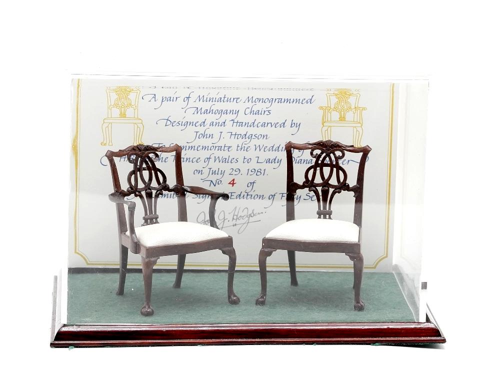 John Hodgson LE Chippendale Chairs Dollhouse Miniatures (1 of 4)