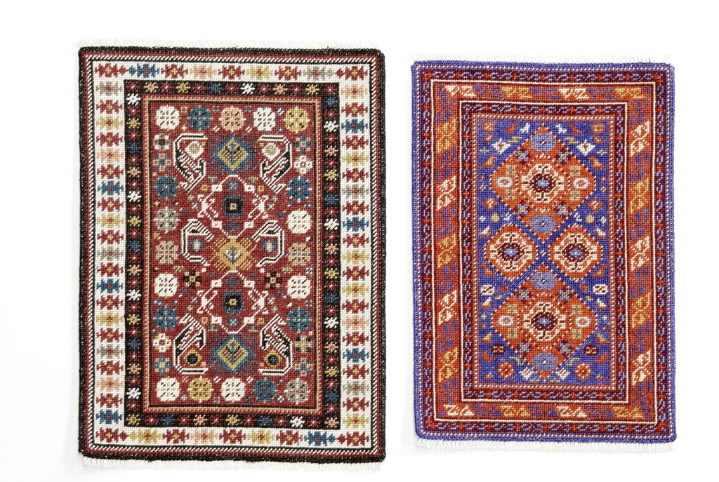 Two Dollhouse Persian Carpets Miniatures (1 of 1)