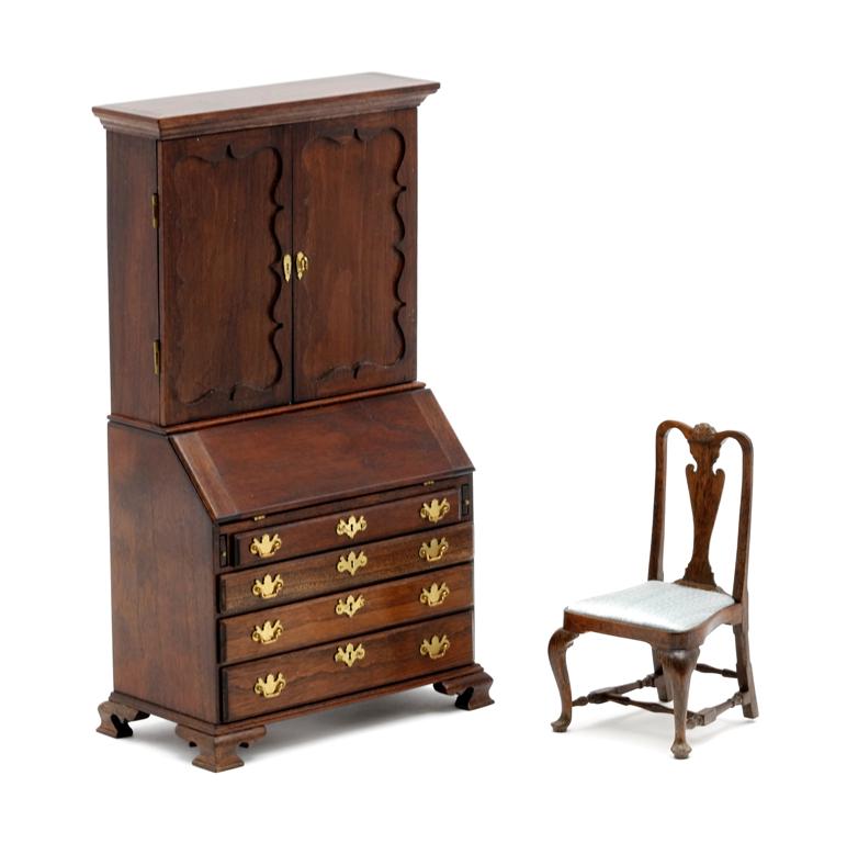 Gutheil/Chestnut Hill Mahogany Secretary Desk Dollhouse (1 of 3)
