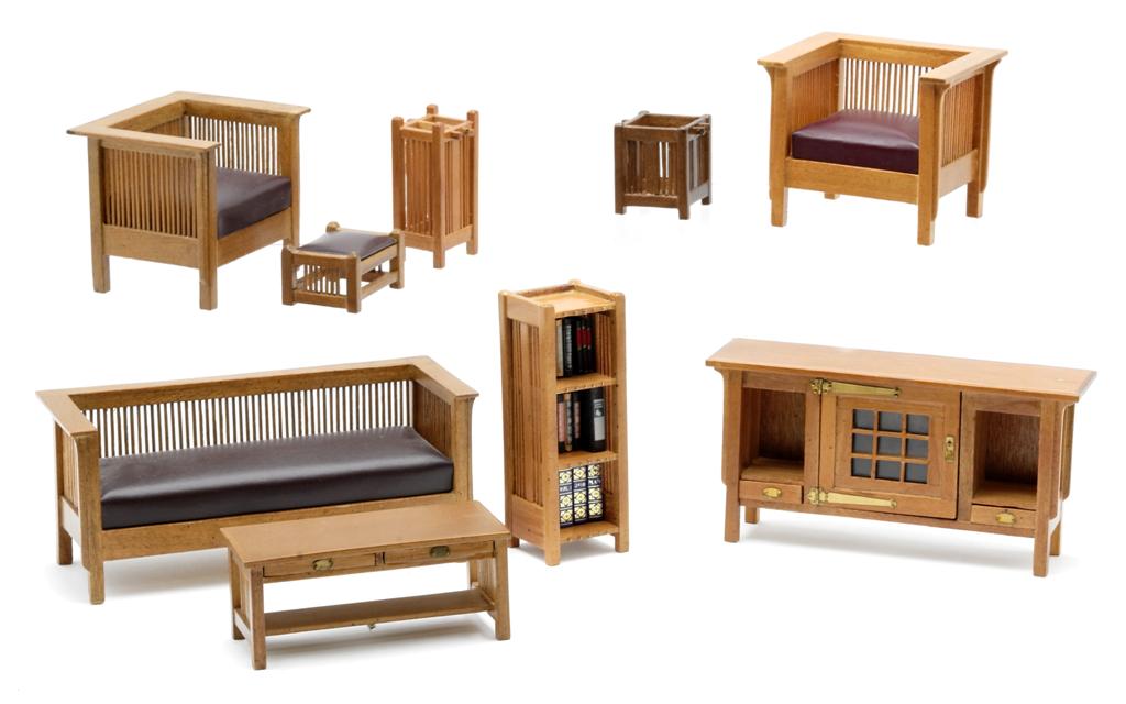 Bespaq Mission Style Dollhouse Furniture (1 of 2)