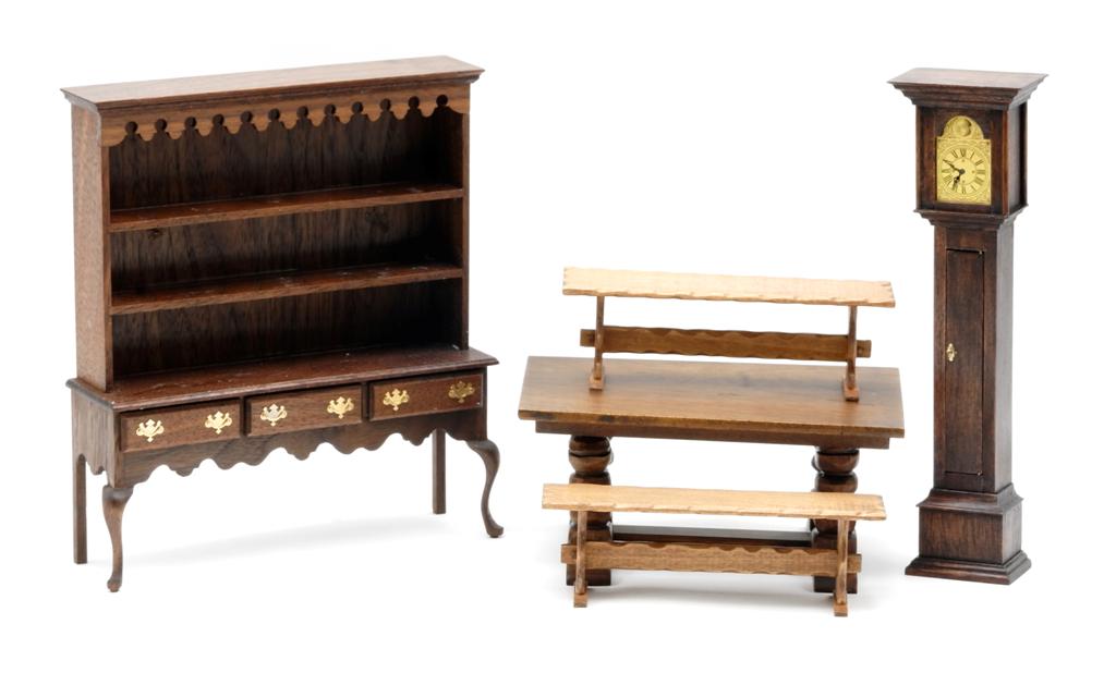 Earl Long Pewter Cupboard & Other Dollhouse Miniatures (1 of 3)