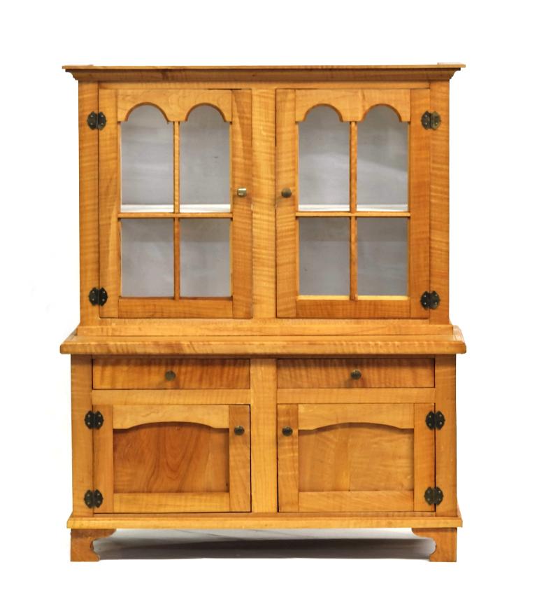 Child's Tiger Maple China Cabinet (1 of 3)