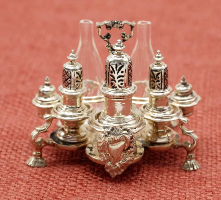 Acquisto Sterling Cruet Stand Dollhouse Miniature (1 of 2)