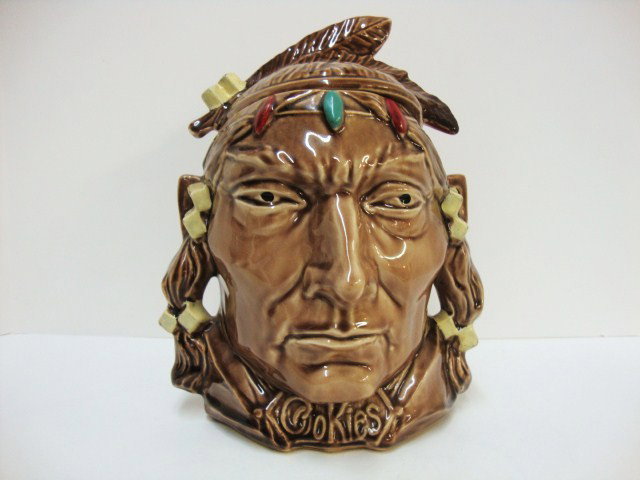 Mc Coy Indian Cookie Jar: Mc Coy Indian Cookie Jar 12 " t, 9" wide