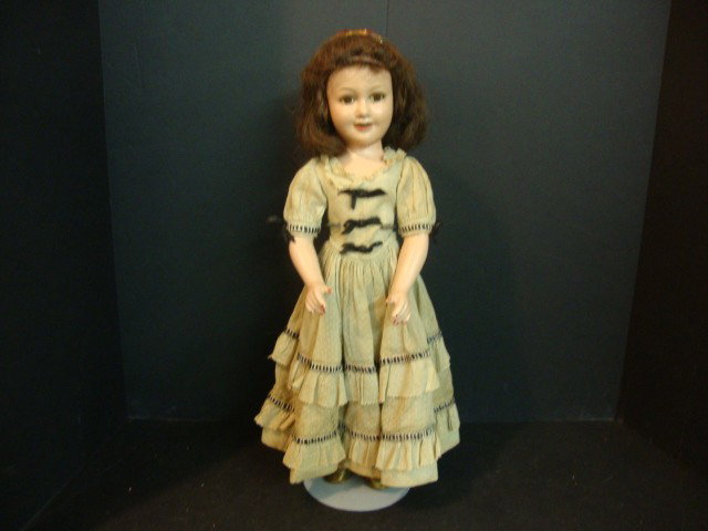 Madam Alexander: Ideal Deanna Durbin Composition 1938 smiling mouth, white teeth, head mark Deanna Durbin Ideal Doll USA