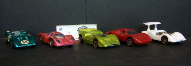 Hot Wheels Race Car Lot: Ferrari 312P, Porsche 917D, McLaren MGA, Ford Mk IV, Chaparral 2G