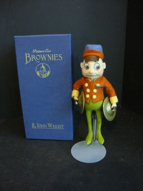 R John Wright Doll: Palmer Cox Brownie Band cymbals, July 7, 2007, 8"