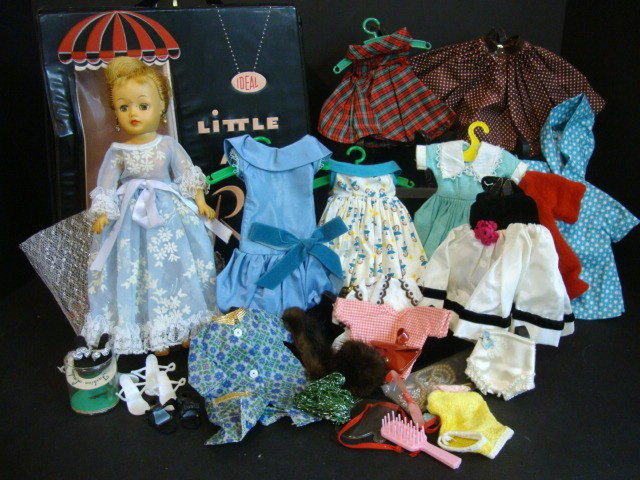 Ideal Little Miss Revlon Lot: Ideal Little miss Revlon Doll, Case and clothing, doll needs cleaning