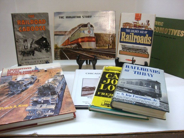 Eight Railroad Books: Historic Locomotive and Moving Accidents by Steam & Rail by Alfred Bennett, The Chicago Great Western in Minnesota by Gary Brown 1984, Locomotives of the Duluth Missage Iron Range by F. King 1984, Twi