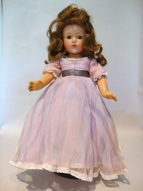 Composition Effanbee Little Lady: Composition Effanbee Little Lady 18", original dress, new undergarments & shoes, beautiful long flowing hair