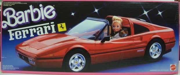 Rare 1987 Barbie Ferrari NIB: An excellent gift for the Barbie Collector. This is a Rare Red Ferrari from put out by Mattel in 1987. The car, though 24 years old is in mint (new) condition and in the original box, that is still se
