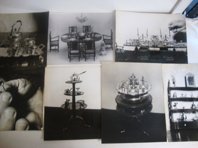 Seven Press Photos William B. Meyers: Seven press photos of William B. Meyers with sterling and furniture 11" x 14"
