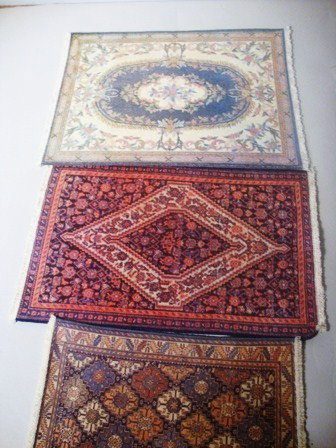 Oriental Rugs: The Keshishian Collection 9" x 19" Aubusson, 7.75" x 12" Sena, 8" x 9.5" Baku