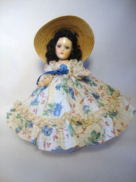 Mde Alexander Compo Scarlet Wendy Ann: Mde Alexander 11" Compo tagged "Scarlet O'Hara" from Gone with the Wind Wendy Ann face one tiny crack below left eye