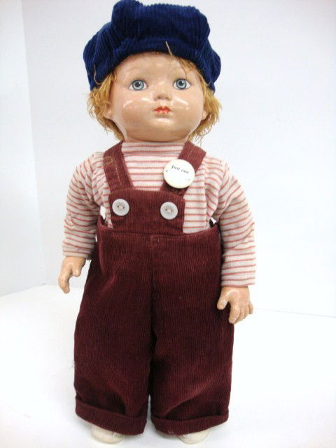 Effanbee Brother Comp: Effanbee Brother Compo & Cloth 17" Yarn hair painted eyes with pin