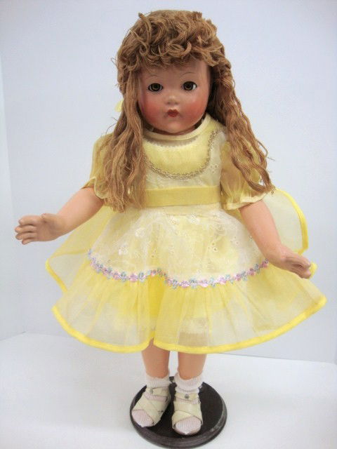 Effanbee Ann Shirley: 21" Effanbee Ann Shirley compo yarn hair