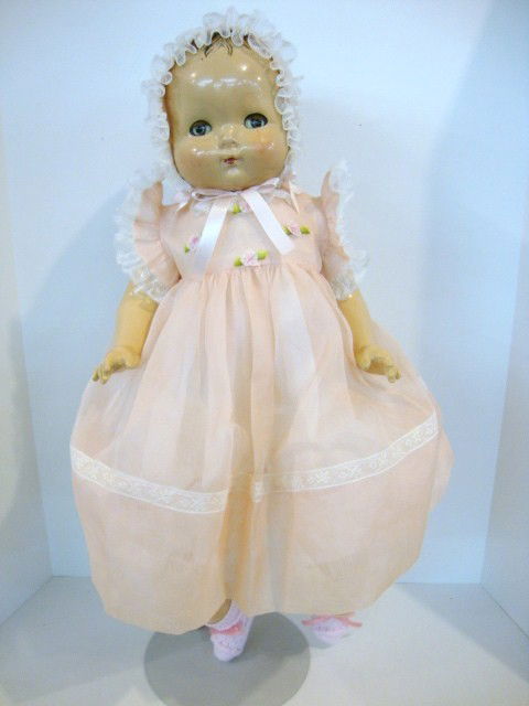 Effanbee Bright Eyes: Effanbee Bright Eyes Composition 24". Beautifully Redressed by Dot Huber