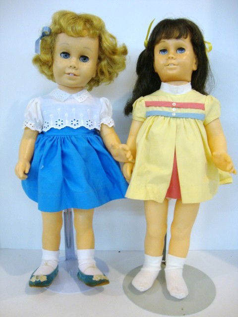 Mattel Chatty Cathy: Two Mattel Chatty Cathy Dolls, in original clothing, both do not work