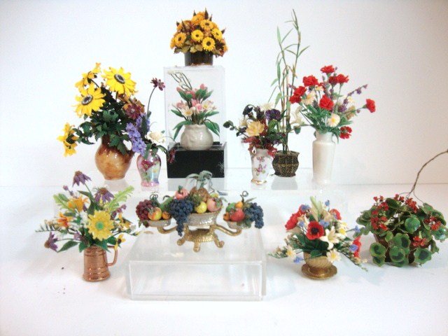 Indoor Flower Arrangements: Lovely indoor flower arrangements by Sandra Wall, the Taylors and others, various sizes, all lovely.