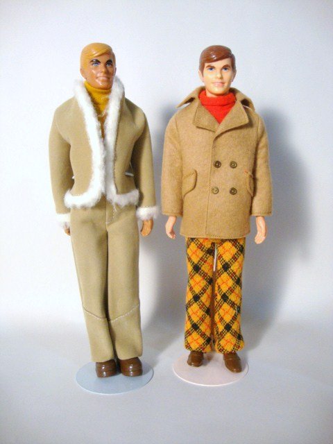 2 Mod Ken: 2 Mod Ken dolls wearing Suede Scene and Mod Outfit