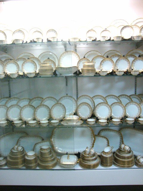 Limoges Dish Set Pouyat Number 32: Incredible Dinner Service Set , over 200 pieces,(approx. 258 total) to include: Large Serving Platters, Platter, Salad Dishes, Soup Dishes, Cups and Saucers, Demitasse, Boullion, Covered Cassarole, Gr