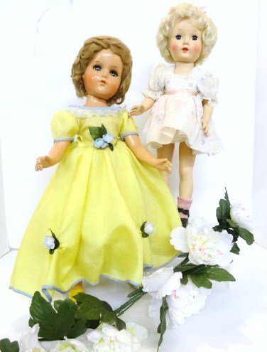 R&B and Effanbee Doll: R&B 18 in. composition doll in original dress, Effanbee 15 in. hard plastic Honey doll in original dress
