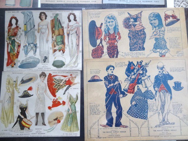 Newspaper Supplements Uncut, Chicago, Boston: Chicago Sunday Examiner, Famous Players Boston American Sunshine, Springfield Sunday Union, Boston Sunday Herald, Charlie Chaplin, Douglas Fairbanks, Anita Stewart, Mary Pickford, New York Sunday Worl