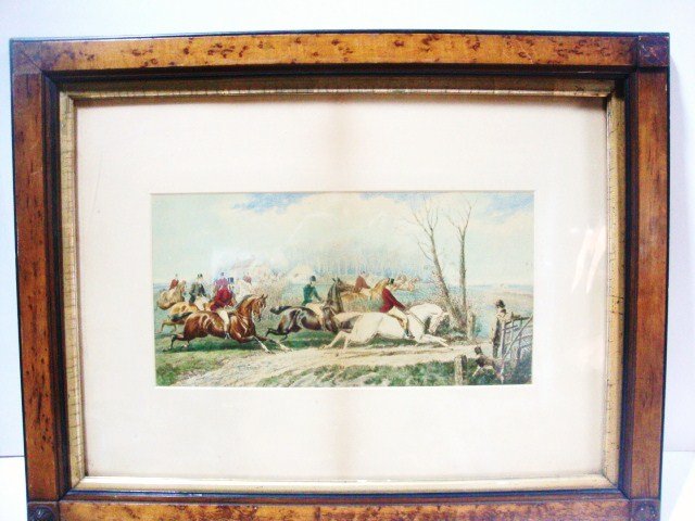 William Stanfield Sturgess Print: William Stanfield Sturgess (1886-1893), fox hunt print 7 3/4 x 15 1/4 in. sight, signed in the plate