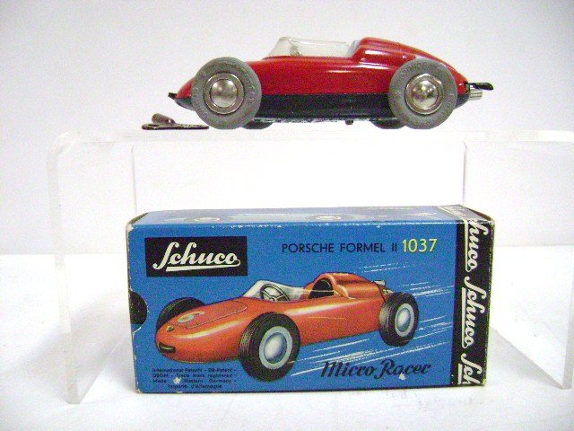 Schuco Porsche 1037 with Box: Red Porsche 1037 with box