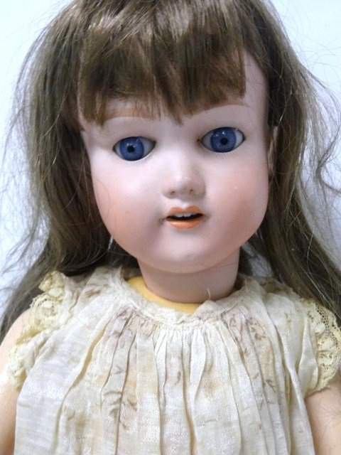 Bisque Nippon Doll, 23 inches: Bisque Nippon FY-405 doll, composition body, sleep eyes, teeth, open mouth