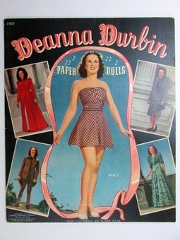 Four Movie Star Paper Doll Books: Four movie star PD books, Blondie circa 1948, Deanna Durbin circa 1940 and two Lana Turner books 10.5" by 13"
