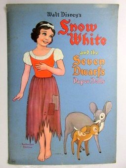 Seven PD Books: Seven PD books from 1918 to the 1950's, Dollies to Paint Cutout and Dress published by Saalfield 1918, Walt Disney's Snow White and the Seven Dwarfs, Musical Evening, Dresses of England, Fish'n Fun, B