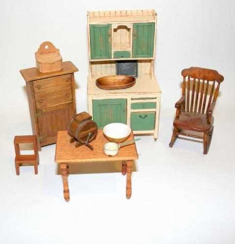 Farmhouse Kitchen Furniture Dollhouse Miniatures (1 of 4)