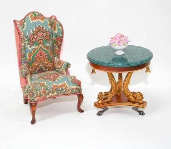 Artisan Table and Chair Dollhouse Miniatures (1 of 2)