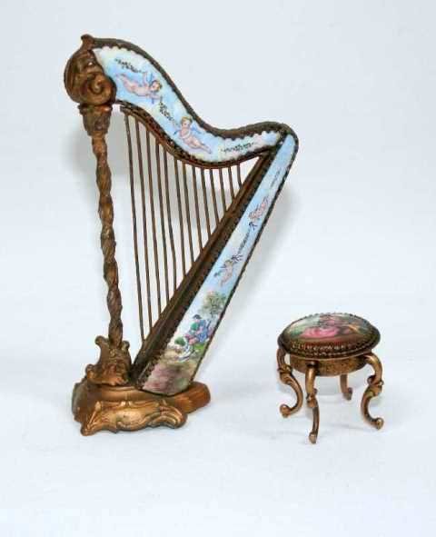 Austrian Enamel Harp (1 of 3)