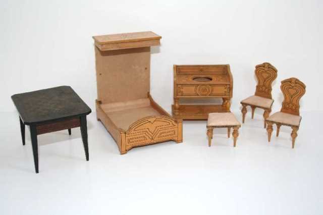 Antique Boulle Chess Table Group (1 of 2)
