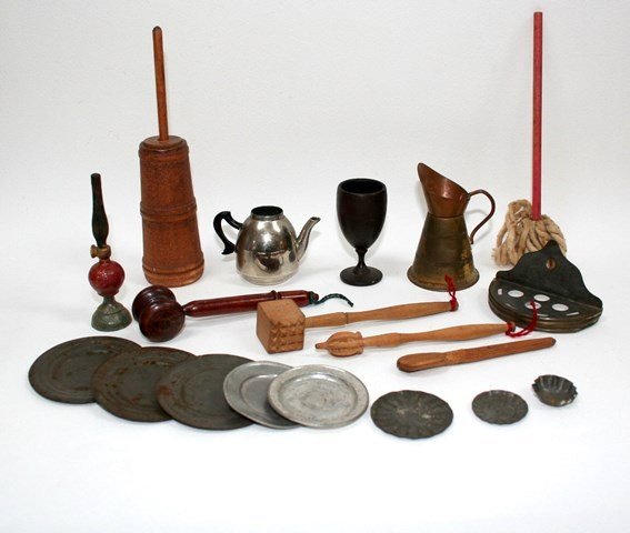 Antique Tin and Wooden Kitchen Utensils (1 of 3)