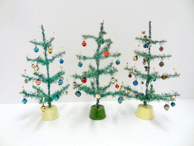 Three German Tinsel Feather Trees (1 of 1)