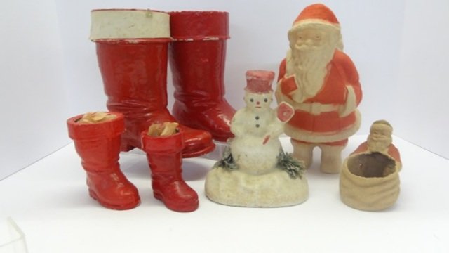 Vintage Christmas Paper Pulp Decorations (1 of 1)