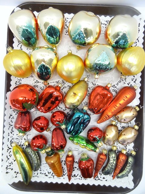 Glass Vegetable Christmas Ornaments (1 of 1)