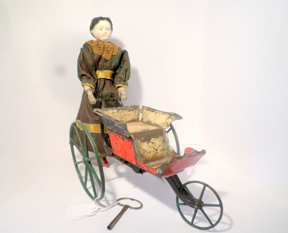 Goodwin Clockwork Walking Doll with Carriage (1 of 6)
