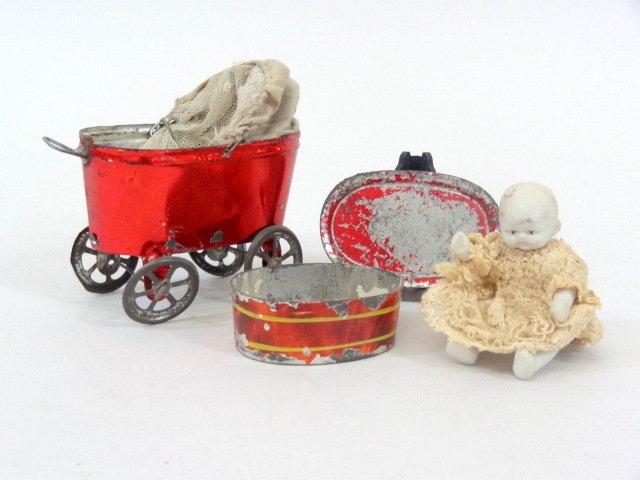 Tin Dollhouse Doll Carriage (1 of 1)